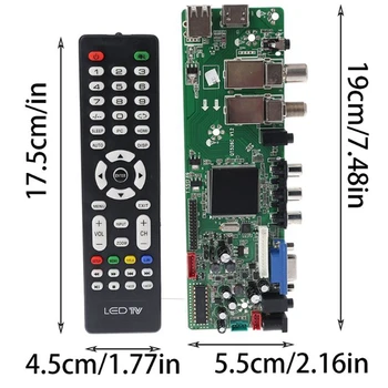 DVB-S2, DVB-T2 Semnal Digital ATV Arțar Driver LCD Telecomanda Bord Lansator Universal Dual USB QT526C cu 7 Cheie