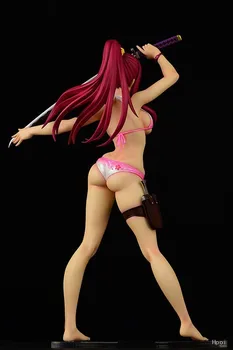33cm Anime FAIRY TAIL Erza Scarlet Gravurii Stil de costume de Baie Ver. 1/6 Scară Fata Sexy din PVC Figura de Acțiune de Colectare de Jucării Model de Papusa