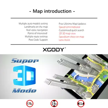 XGODY 704 7 Inch Auto Navigație GPS, FM, Bluetooth, AVIN Sat Nav Truck Navigator GPS Reverse Camera Rusia Harta Europei de Automobile