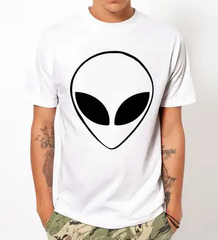 Alien Capul de Imprimare Barbati tricou de Moda Casual Tricou Amuzant Pentru Omul Alb Negru Top Tee Harajuku Hipster Strada ZT203-18