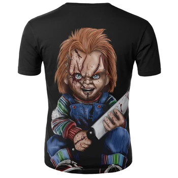 2020 nou film de groaza Chucky T-shirt de imprimare 3D T-shirt Rece bărbați și femei de toate-meci tricou casual streetwear clovn T-shirt