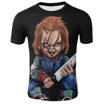 2020 nou film de groaza Chucky T-shirt de imprimare 3D T-shirt Rece bărbați și femei de toate-meci tricou casual streetwear clovn T-shirt