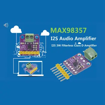 De vânzare cu amănuntul Max98357 I2S 3W Amplificator de Clasa D Breakout Interfață Dac Decodor Module Fara filtru Audio de Bord Pentru Raspberry Pi Esp32
