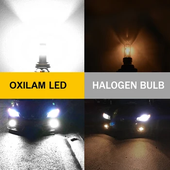 OXILAM 2 buc 1000LM Mare Luminos LED Lumini de Ceață LED H8 H11 6000K Alb H10 9005 9006 HB3 HB4 Auto LED Daytime Running Light DRL 12V