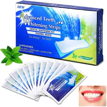 28pcs/14pair 3D Dinți Albi Benzi de Albire Profesională Efecte Dentare Sistem de Albire Gel Oral Kit 3D Igienă Orală Albire