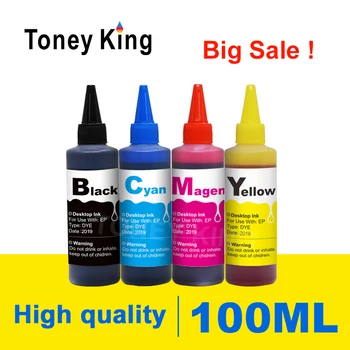 Toney King 4 Culoare Refill Cerneala Dye Kit Pentru Canon Pixma MG3155 MG3200 MG3255 MG3500 MG3550 MG4100 Cartușe de Imprimantă Sticlă de cerneală