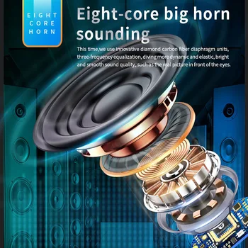 TWS Wireless Căști Bluetooth 5.0 Căști Bass Stereo impermeabil Căști Handsfree setul cu Cască Cu Microfon Caz de Încărcare