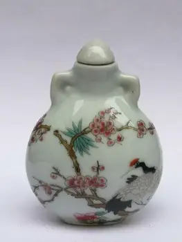 YIZHU CULTUER de ARTĂ Colectate Vechi Chinez Famille crescut de Portelan Pictura Macara Flori de Prizat Sticla Decor Cadou