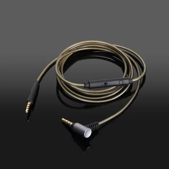 Argint Înlocuire Cablu Audio de la distanță Microfonul Pentru DENON AH-D1200 AH-GC25 AH-GC30 căști
