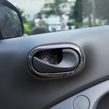 Pentru Mercedes Smart fortwo forfour 453 din Fibra de Carbon Decor Acoperi Styling Accesorii Interioare Mâner de Ușă Coajă de Protecție