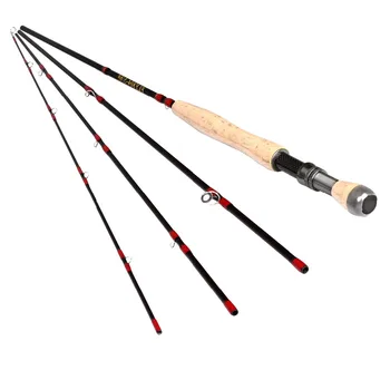 8FT 4 Bucati de Carbon Fly Fishing Rod Pol #5/6 2,44 M lungime Lumina Simt Mediu-Rapid de Acțiune