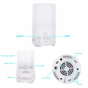 50ml Culoare LED Lumina de Noapte Auto Ulei Esențial Difuzor Mini Top de Masă USB Difuzor de arome