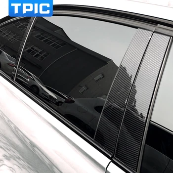 TPIC Fibra de Carbon Geamul Mașinii B C Piloni Auto Autocolante Tapiterie Huse Auto Styling Pentru Mercedes W204 C E Clasa GLA GLC Accesorii