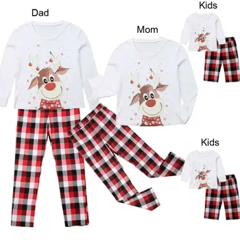 Familia Crăciun Potrivire Set De Pijama Femei Mens Pijamale Pijamale Familie Haine De Potrivire Tata Mama Copii Xmas Seturi