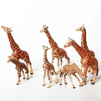 Realist Girafa Figurine cu Girafa Pui,2-7