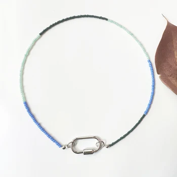 Simplu, elegant sălbatice colier cu margele suprapuse culori ladys charm mici gât bijuterii 2020 nouă spirală a conecta pandantiv colier