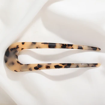 HIMERA Clasic Leopard de Imprimare Bastoane de Păr Bun Agrafe de par Retro Simplu Forma de U Updo Furca de Păr Clipuri Femei Instrument de Styling Accesorii