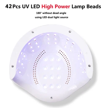 Mare Putere LED-uri UV Lampa de Unghii Uscator Pentru Gel de Uscare Lămpi Cu Senzor Ecran LCD Pentru 84W 42 Buc LED Manichiura Nail Art Mașină