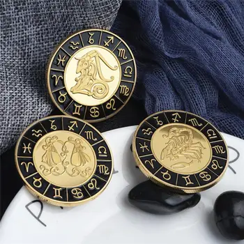 12pcs Europa Și America de Douăsprezece Constelații Monedă Veche Monedă de Argint de Tarot care Doresc Soare Dumnezeu Monedă Comemorativă