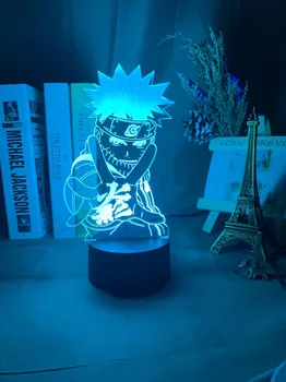 3d Lampa de Noapte Anime Naruto Figura pentru Copii Decor Dormitor Veioza cel Mai bun Cadou de Ziua Copilului Noptiera de Craciun Usb Cadou