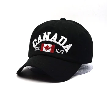 Canada scrisoare broderie sepci de baseball de bumbac gorra snapback curbat tata pălărie de petrecere a timpului liber în aer liber femei bărbați capac de sport Gorras Os