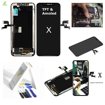 TFT oled 10 Zece Pentru iPhone X Full Lcd Asamblare cu Cadru de Înlocuire 5.8 inch TFT LCD Digitizer Modul Ecran Tactil