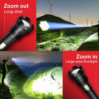 600000lm Xhp110 Reîncărcabilă lanterna LED-uri Puternice Tactice lanterna Lanterna USB LED Flash de Lumină Xhp50 18650 de Vânătoare lampă de lucru