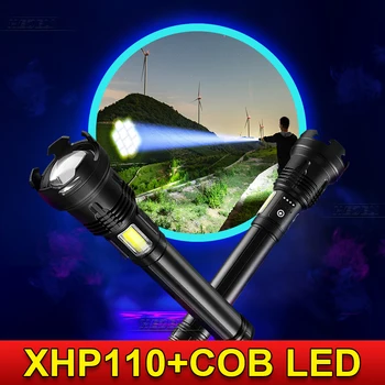 600000lm Xhp110 Reîncărcabilă lanterna LED-uri Puternice Tactice lanterna Lanterna USB LED Flash de Lumină Xhp50 18650 de Vânătoare lampă de lucru
