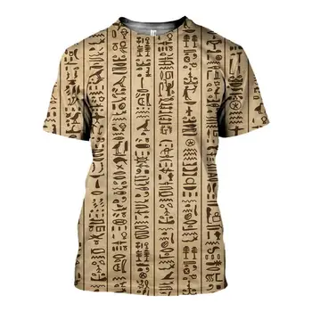 Tessffel Egiptul Antic Egiptul Tatuaj Harajuku Casual Colorate Trening Hiphop Noua Moda 3DPrint Unisex T-shirt Mens pentru Femei s2