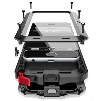 Grele de Protecție Doom Armura de Metal-Aluminiu pentru iPhone 11 Pro Max XR XS MAX 6 6S 7 8 Plus X 5 5S Telefon Caz rezistent la Socuri Acoperirea