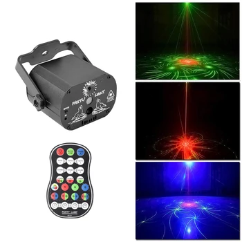 60 de Modele de LED-uri RGB Proiector Lumini Laser Stage Light Portabil Efect de Lampă Muzica Pentru Petrecerea de Craciun Disco Lumina de Interior