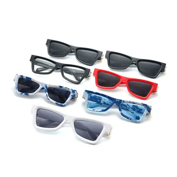 SHAUNA Retro Ochi de Pisică ochelari de Soare pentru Femei Brand Designer de Culori Amestecate Rame Vintage Men Triunghi Nuante UV400