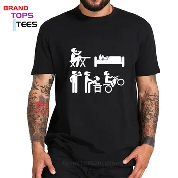 Amuzant Dirt Bike Rider T-shirt Umor Glumă Mananci, Dormi Bea Face Dragoste Motocicleta Viața tricou Motobikers Nu ia castile de pe Tee