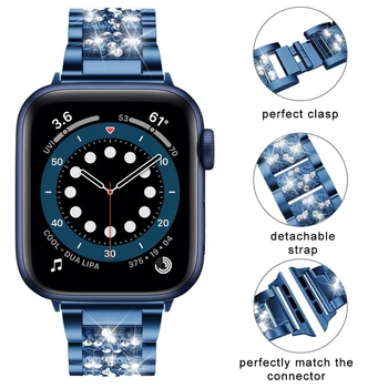Pentru 2020 apple watch SE 6 curea de 40mm 44mm seria 5 4 bling benzi pentru iwatch banda a 3-a 38mm 42mm bratara femei fete watchbands