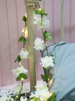 2M Hortensie flori decorative string lumina ghirlanda baterie Cupru LED zână șir de lumini pentru decor nunta petrecere eveniment