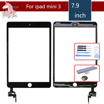 Pentru Apple iPad mini 3 Mini3 A1599 A1600 Ecran Tactil cu IC și Adeziv Digitizer Geam Frontal Înlocuire