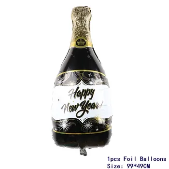 10/30/50pcs Mare Sampanie Sticla de Vin Fericit, Anul Nou, Aniversare, Petrecere, Baloane Folie Decor Cadou Gonflabile Balon cu Aer