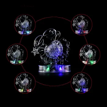 Cristal 3D Puzzle LED Lumină Intermitentă Copii 12 Constelații Horoscop Puzzle Model de Jucarii Pentru Copii Cadouri