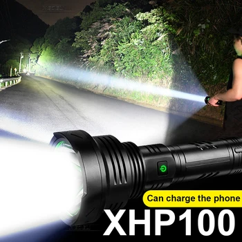 600000LM Mare bright led-uri lanterna xhp100 Portabil cu lanterna led-uri lanterna recharage de tip 18650-c lanternă tactică lampă rezistent la apa
