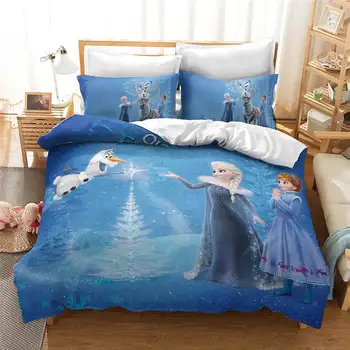 Noi 3D Frozen 2 Elsa Anna Pilota Plapuma pentru Fete Decor Dormitor Twin Dimensiunea lenjerie de Pat Seturi de Regina King Cuvertura de pat Dublu Lenjerie de Pat