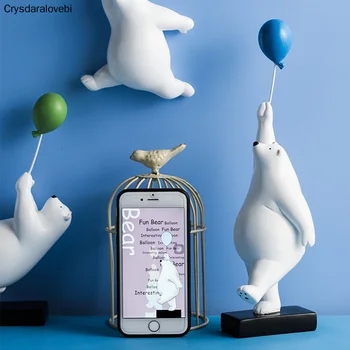 Nordic Creative Balon Urs Polar Decor De Perete Montare Pe Perete Accesorii Decorative Casa Stil De Fundal Este Dispozitiv Inteligent Temă
