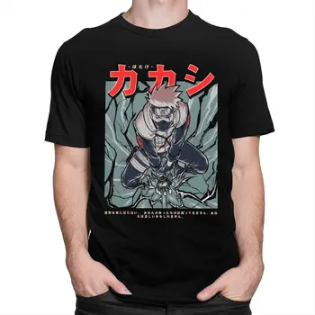 Kakashi Hatake Tricou Barbati din Bumbac Anime Manga Sharingan Tricou Maneca Scurta de Vara Naruto Ninja T-shirt Îmbrăcăminte Merch