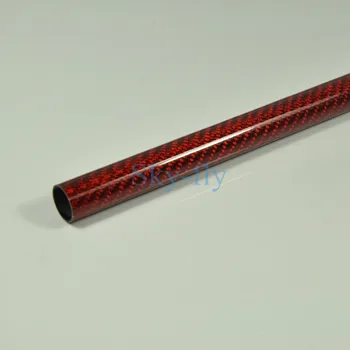 2 buc/lot Fibra de Carbon Tub 3K Suprafață Lucioasă 1000mm Lungime Albastru, Roșu, Argintiu