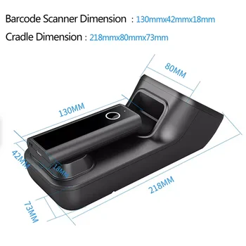 2D Portabile fără Fir Bluetooth Scanner de coduri de Bare QR Code Reader Bluetooth 1D 2D Citit Ecran Codul de Plată de telefonie Mobilă