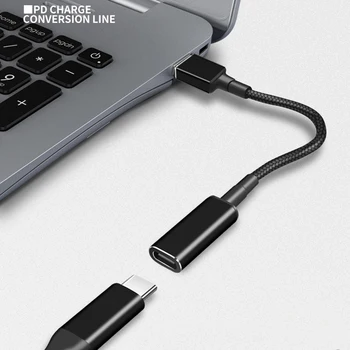100W USB de Tip C, Rapid de Încărcare Cablu Cablu pentru Lenovo Thinkpad T60 T61 T420 T430 USB-C la 7.9X5.5mm Laptop Adaptor de Alimentare Conector