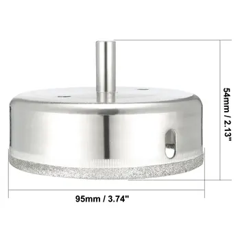 Uxcell 95mm Diamant Burghiu Gaura Ferăstraie pentru Placi de Sticlă, Marmură, Granit fibra de sticla Ceramica Instrument
