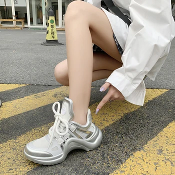Nou Pantofi Pentru Femei La Modă Indesata Tata Pantofi Fierbinte Adidas Femeie Dantela-Up Pantofi Platforma En-Gros De Brand Adidași De Tenis Zapatillas Mujer