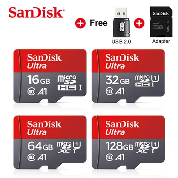 SanDisk Micro SD Card de 128GB Card de Memorie de 16GB 32GB 64GB 128GB MicroSD 256GB Max 98Mb/s Uitra C10 TF card 64G cartao de memoria