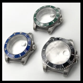 40 mm sticlă de Safir ceas din oțel caz Pentru Rolex RLX SUB 2813 8215 2836 100 de Metri rezistent la apa Înlocuirea Bezel Ceramica Watchcase
