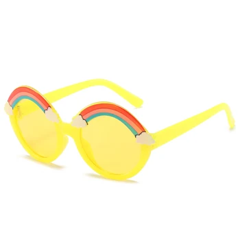 LongKeeper Moda Drăguț Rotund Ochelari De Soare Copii Curcubeu Ochelari De Soare Copii Băieți Fete Retro Colorate În Aer Liber Nuante Oculos
